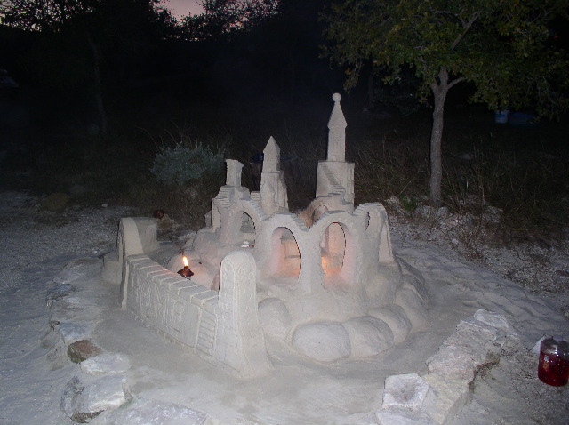 Sand Castle at twilight