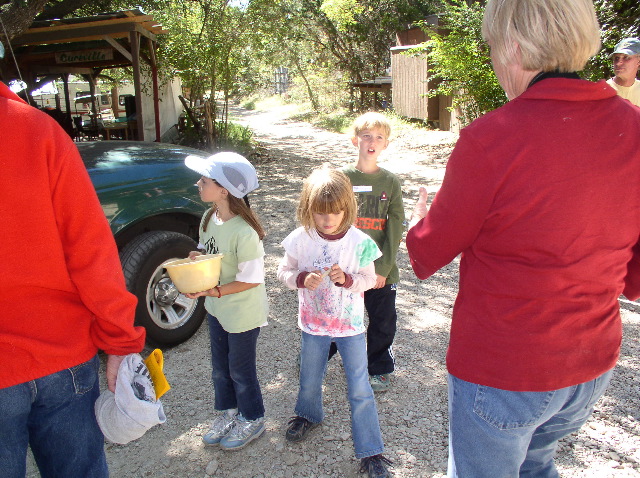 Kids working